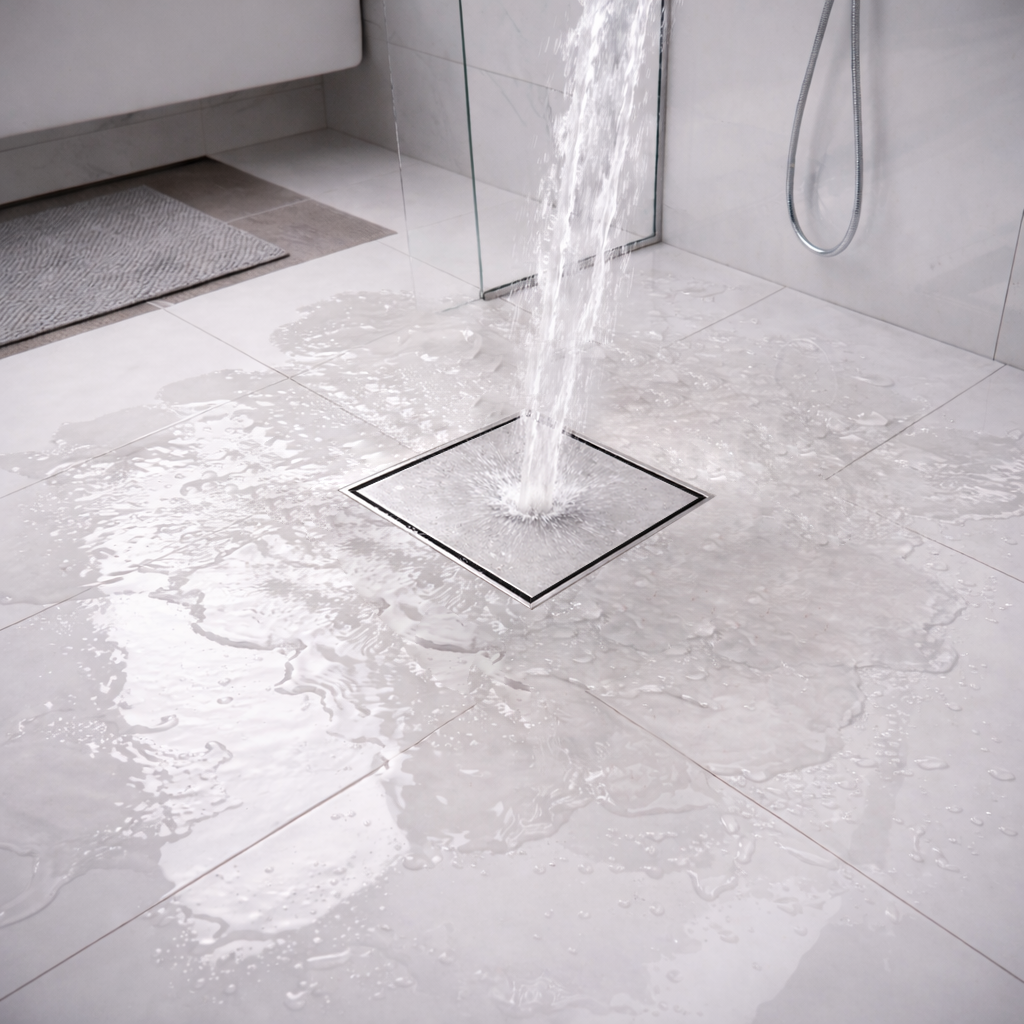 Tile-Insert Shower Drain Channel (5 x 5 Inches)