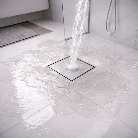 Tile-Insert Shower Drain Channel (5 x 5 Inches)