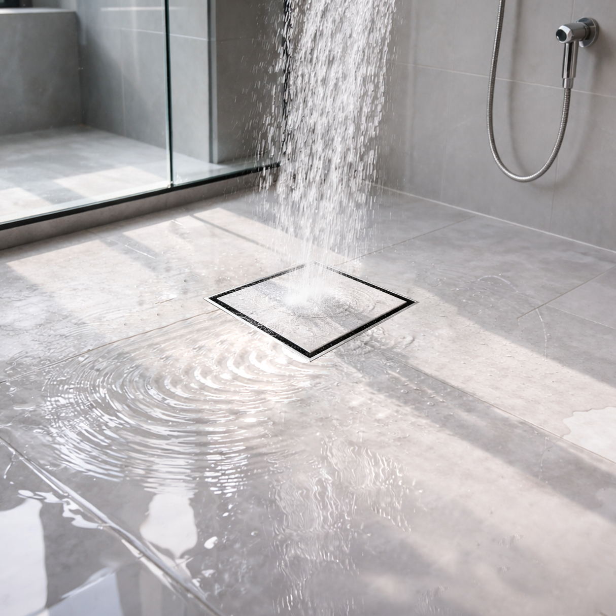 Tile-Insert Shower Drain Channel (6 x 6 Inches)