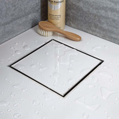 Tile-Insert Shower Drain Channel (6 x 6 Inches)
