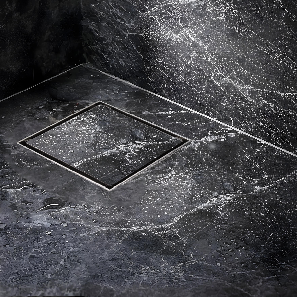 Tile-Insert Shower Drain Channel (6 x 6 Inches)