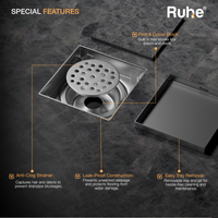Tile-Insert 304-Grade Square Floor Drain with Cockroach Trap (4 x 4 Inches) – Matt Steel