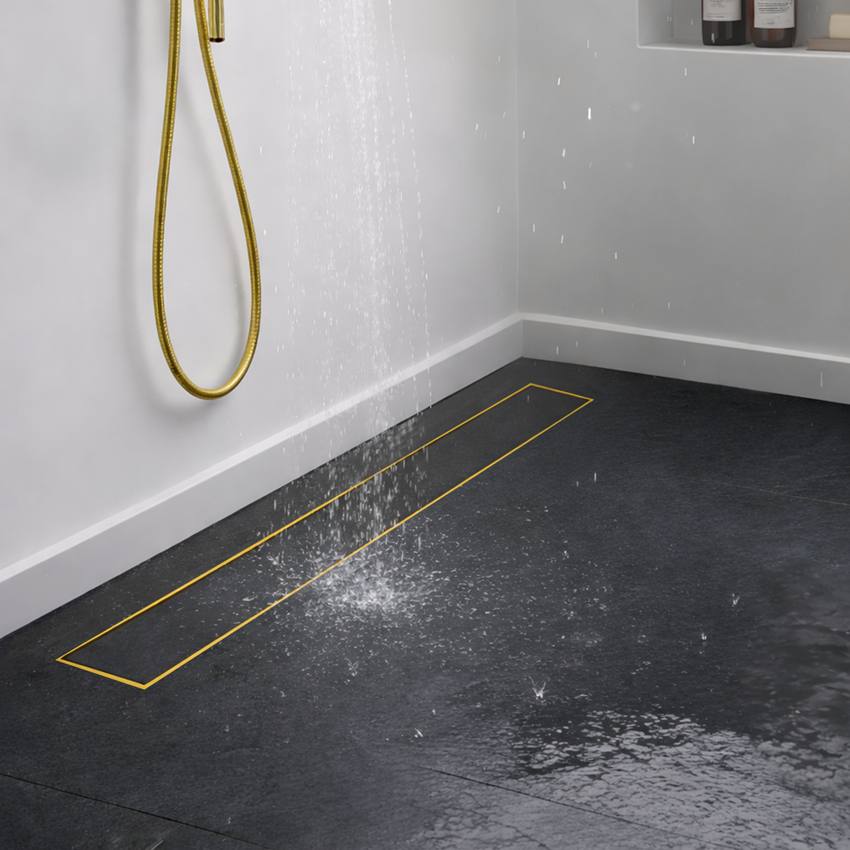 Tile-Insert Shower Drain Channel (4 Inches)