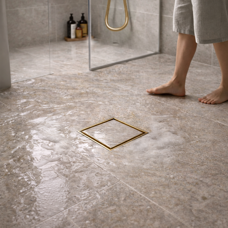 Tile-Insert Shower Drain Channel (6 x 6 Inches)