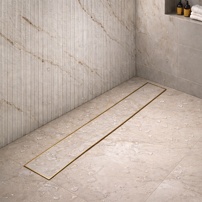 Tile-Insert Shower Drain Channel Coloured (4 Inches)