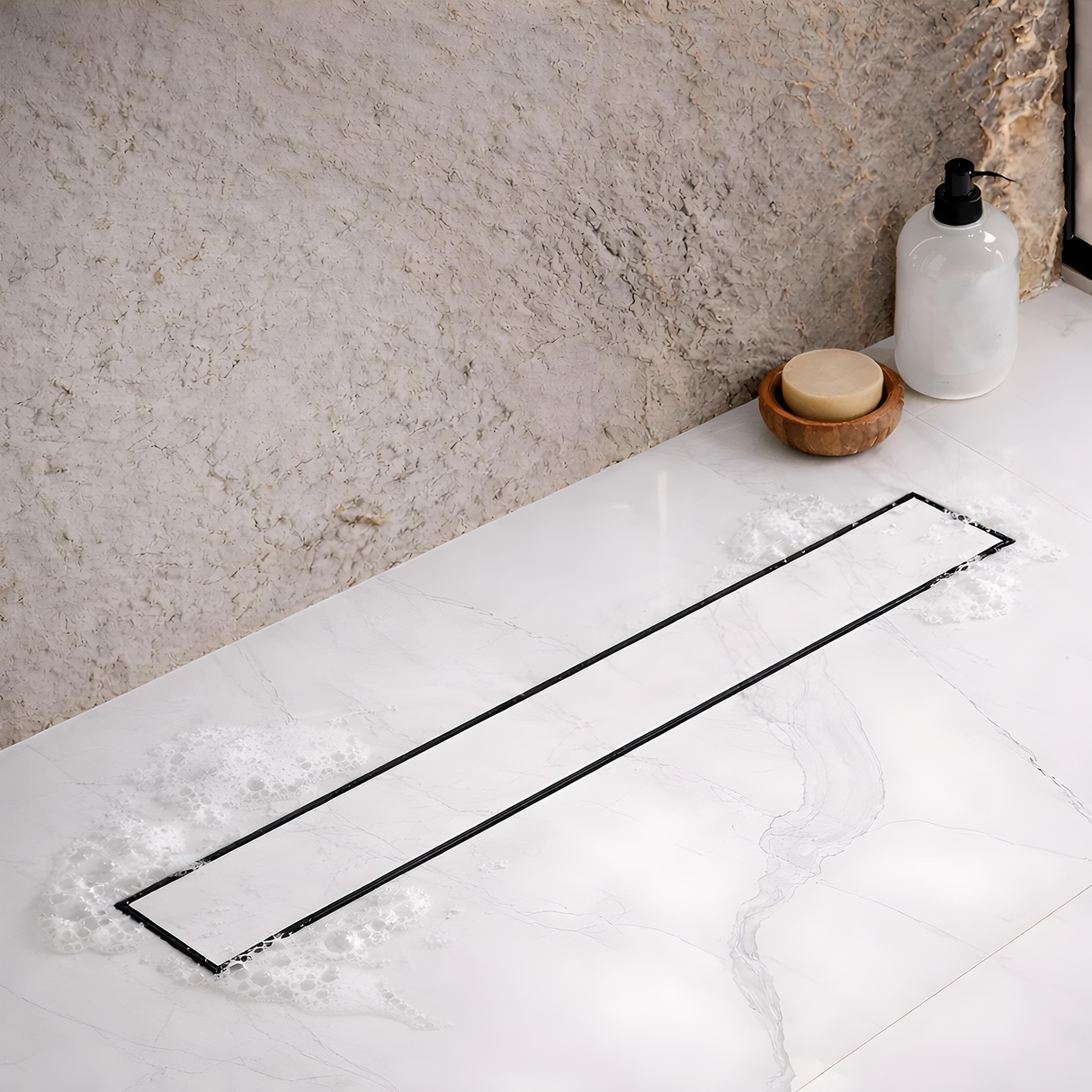 Tile-Insert Shower Drain Channel (4 Inches)