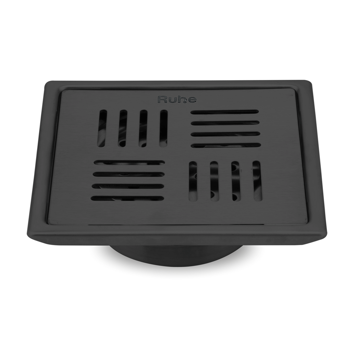 Ruby Square 304-Grade Floor Drain in Black PVD Coating (5 x 5 Inches)
