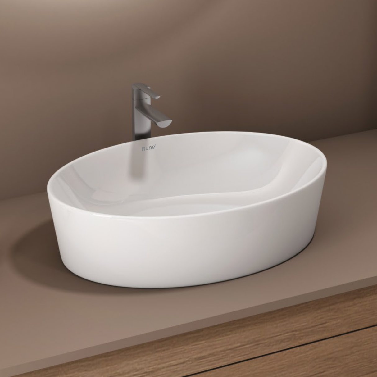 Dusk Table Top Wash Basin (White) - by Ruhe