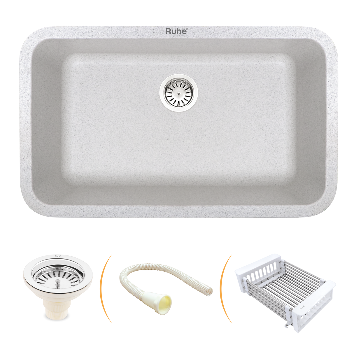 Sand Pluto Quartz Single Bowl Kitchen Sink  (31 x 19 x 9 inches)