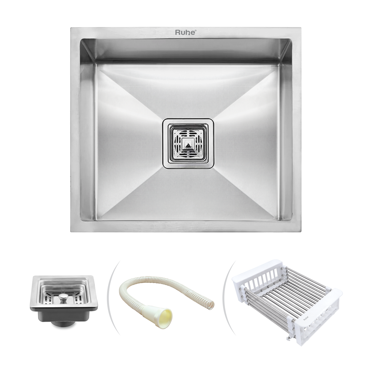 Handmade Single Bowl Kitchen Sink (18 x 16 x 10 Inches)