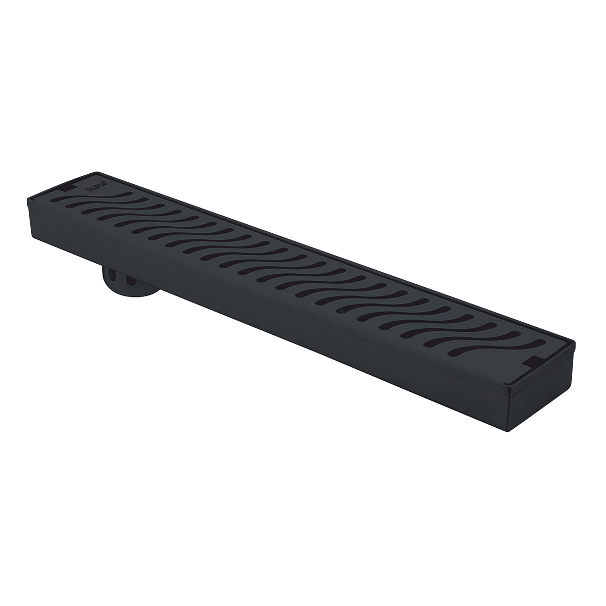 Wave Shower Drain Channel (32 x 3 Inches) Black PVD Coated - by Ruhe®