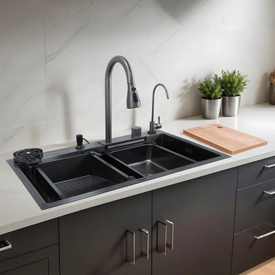 Nano 304-Grade Smart Kitchen Sink with Waterfall