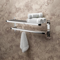 Dual Foldable Towel Rack (24 Inches)