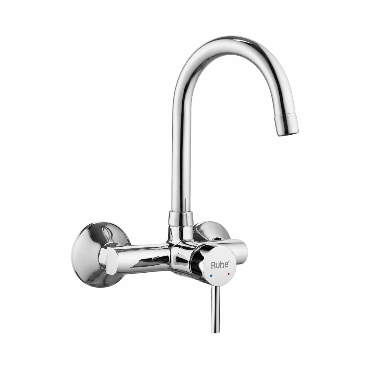Kara Single Lever Wall-mount Brass Mixer Faucet with Swivel Spout (15 Inches) - by Ruhe®