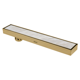 Marble Insert Shower Drain Channel (32 x 3 Inches) YELLOW GOLD PVD Coated