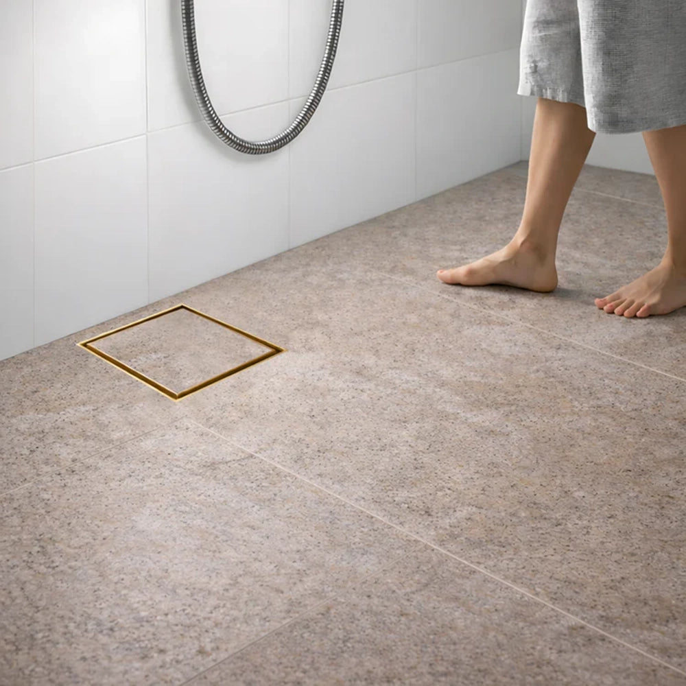 Tile-Insert Shower Drain Channel (5 x 5 Inches)