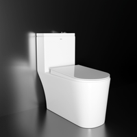 Fabia One-Piece Rimless Siphonic Western Commode with 200 mm S-Trap