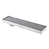 Marble-Insert Shower Drain Channel (4 Inches)