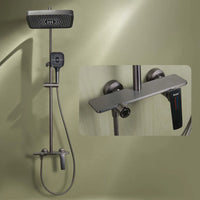 Rain 3-Function Brass Smart Shower Panel Set