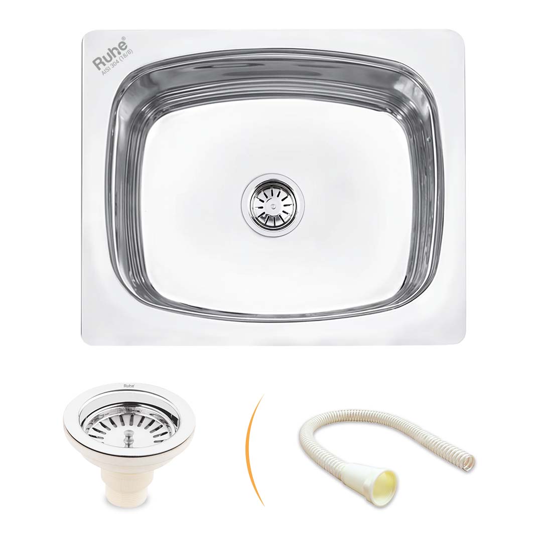 Oval Single Bowl 304-Grade Kitchen Sink (22 x 18 x 8 inches)– by Ruhe