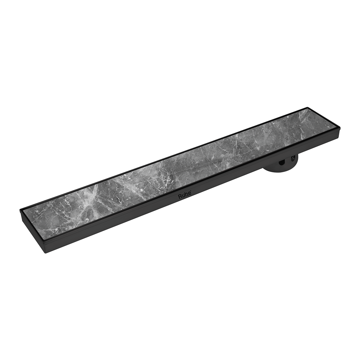 Marble Insert Shower Drain Channel (36 x 5 Inches) Black PVD Coated - by Ruhe®