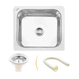 Square Single Bowl 304-Grade Kitchen Sink (20 x 17 x 8 inches)– by Ruhe