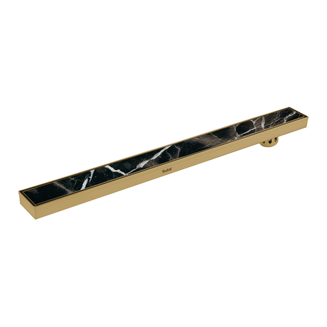 Marble Insert Shower Drain Channel (36 x 3 Inches) YELLOW GOLD PVD Coated