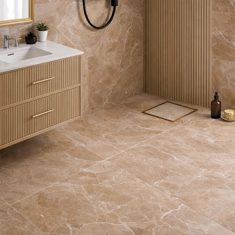 Tile-Insert Shower Drain Channel (5 x 5 Inches)