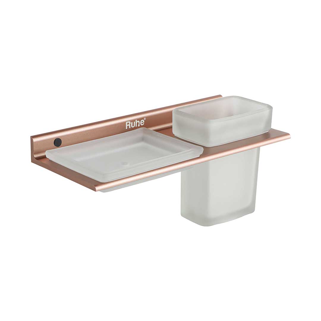 Ember Soap Dish and Tumbler Holder (Rose Gold) – by Ruhe