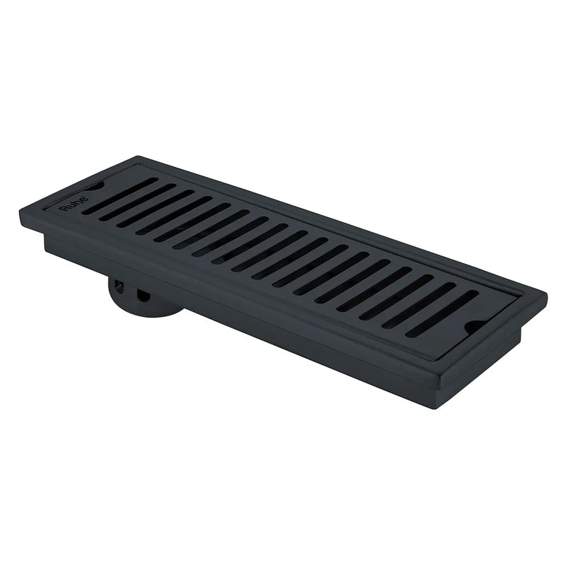 Vertical Shower Drain Channel (12 x 5 Inches) Black PVD Coated - by Ruhe