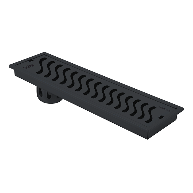 Wave Shower Drain Channel (40 x 5 Inches) Black PVD Coated