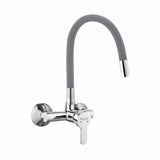Pavo Single Lever Wall-mount Sink Mixer Brass Faucet with Grey Silicone Spout - by Ruhe®