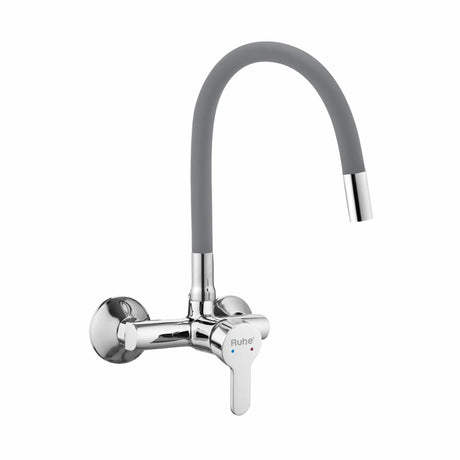 Pavo Single Lever Wall-mount Kitchen Sink Mixer Tap with Coloured Silicone Spout