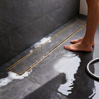 Tile-Insert 304-Grade Shower Drain Channel (4 Inches)