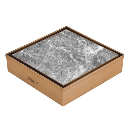 Tile-Insert Shower Drain Channel (4 x 4 Inches)