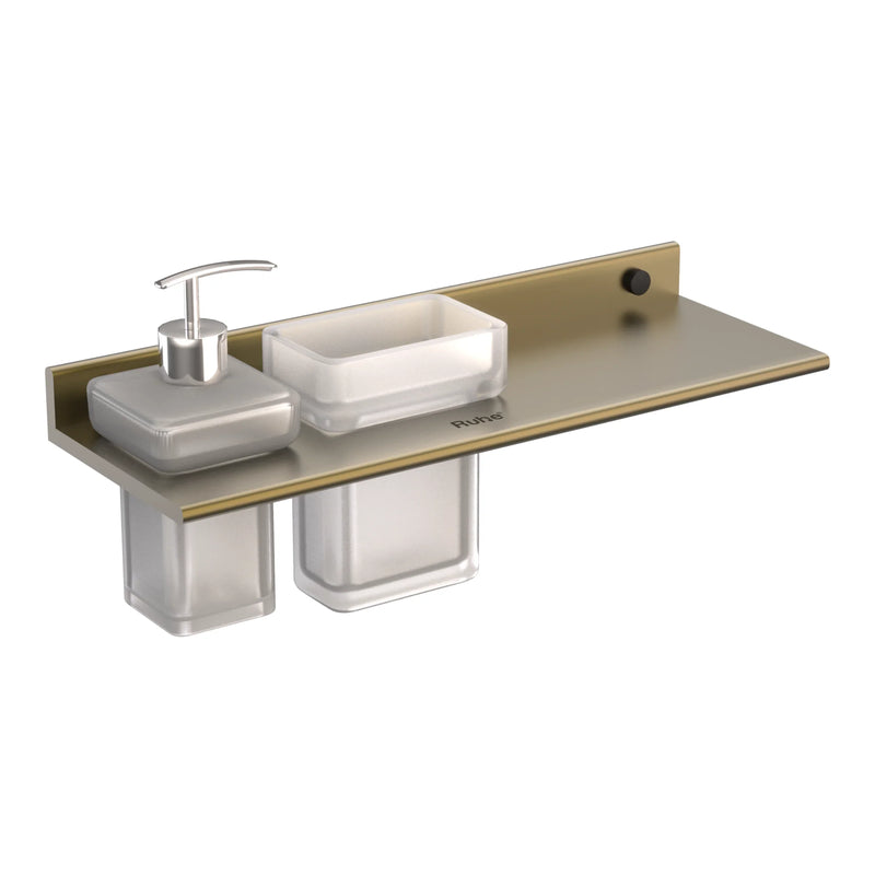 Ember Shelf with Tumbler Holder & Soap Dispenser