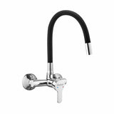Pavo Single Lever Wall-mount Kitchen Sink Mixer Tap with Coloured Silicone Spout