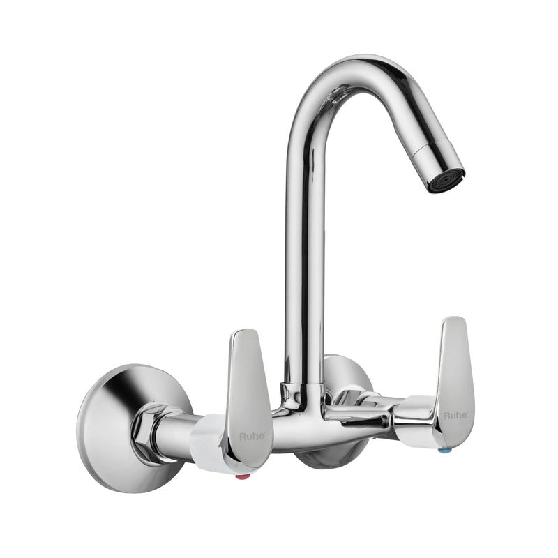 Zen Wall Mount Kitchen Sink Mixer Tap with Small Swivel Spout
