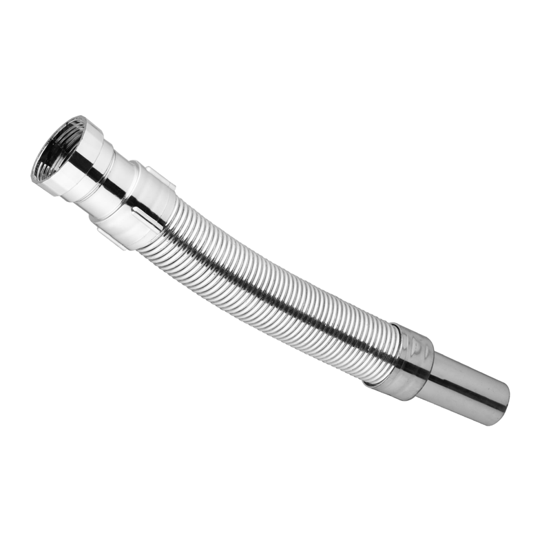 PVC Flexible Waste Pipe with Chrome Finish (30 Inches) - By Ruhe