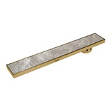 Marble Insert Shower Drain Channel (32 x 5 Inches) YELLOW GOLD PVD Coated