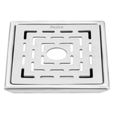 Sapphire Square 304-Grade Floor Drain with Hole (6 x 6 Inches) - by Ruhe®