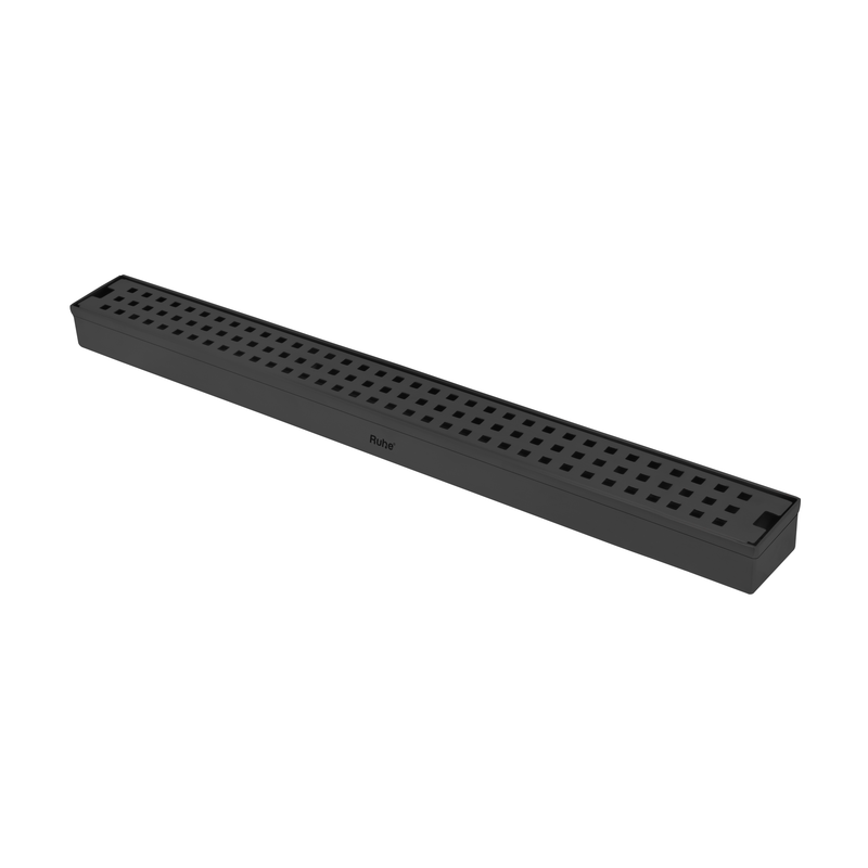 Palo Shower Drain Channel Black (2 Inches)
