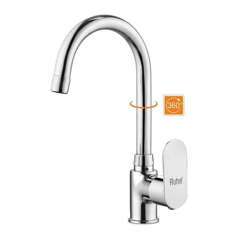 Demure Single Lever Deck-mount Kitchen Sink Mixer Tap with Swivel Spout