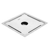 Diamond Square Flat Cut 304-Grade Floor Drain (5 x 5 Inches) - by Ruhe