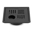 Ruby Square 304-Grade Floor Drain in Black PVD Coating (5 x 5 Inches) with Hole