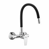 Elixir Single Lever Wall-mount Kitchen Sink Mixer Tap with Coloured Silicone Spout