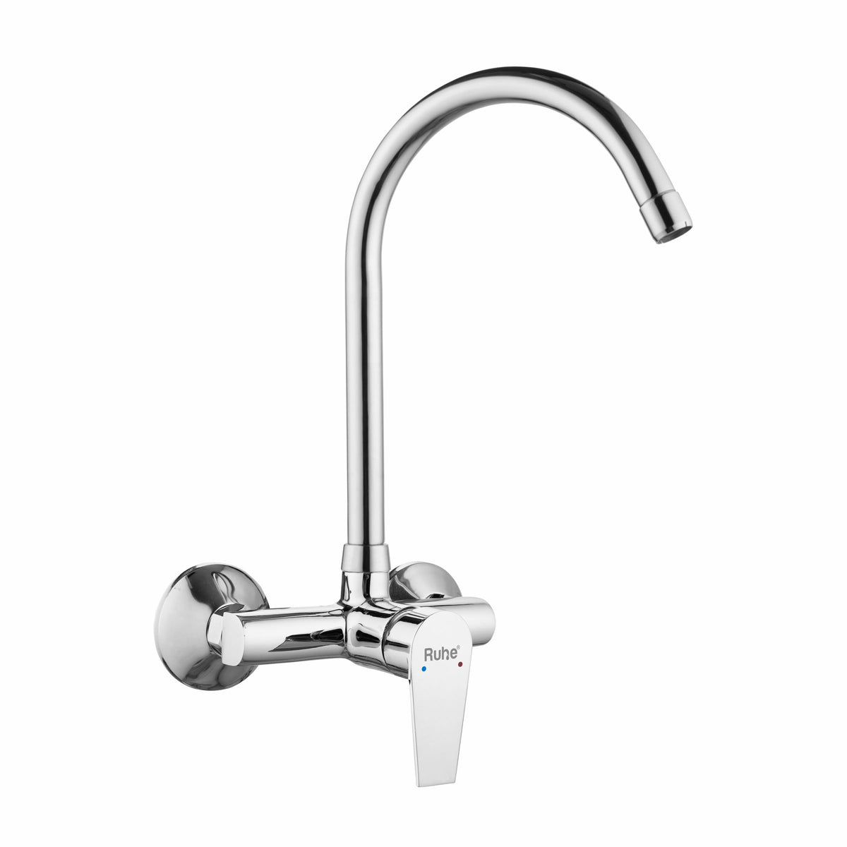 Elixir Single Lever Wall-mount Brass Mixer Faucet with Swivel Spout (2 ...