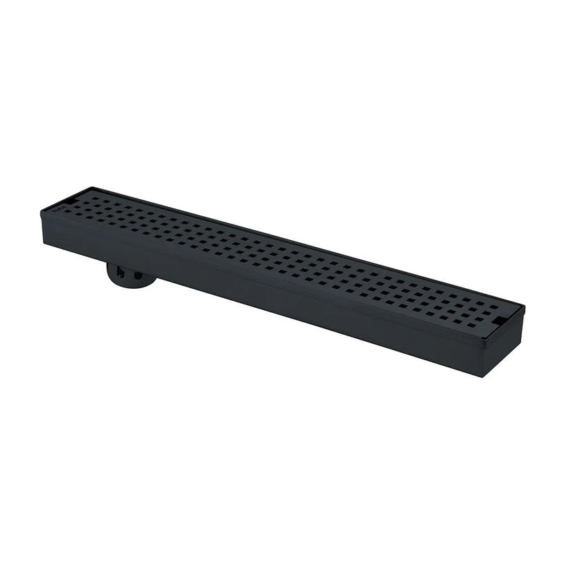 Palo Shower Drain Channel (32 x 3 Inches) Black PVD Coated - by Ruhe