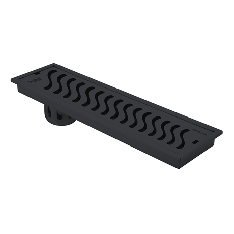 Wave Shower Drain Channel (48 x 5 Inches) Black PVD Coated