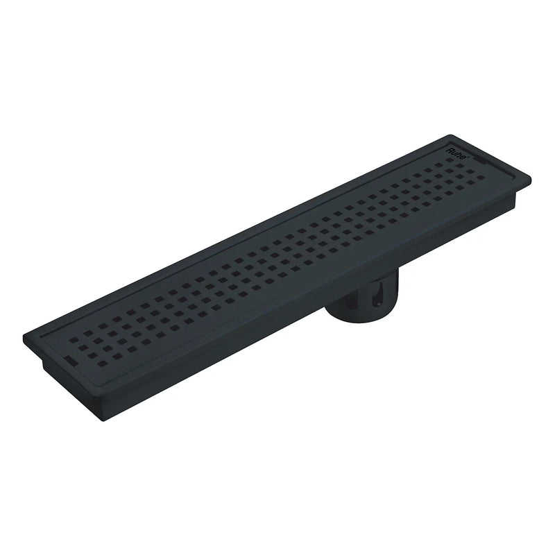 Palo Shower Drain Channel (36 x 4 Inches) Black PVD Coated - by Ruhe